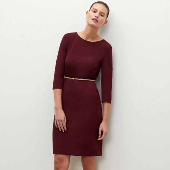 MM LaFleur The Etsuko Dress in Claret 2 - Picture 9 of 9